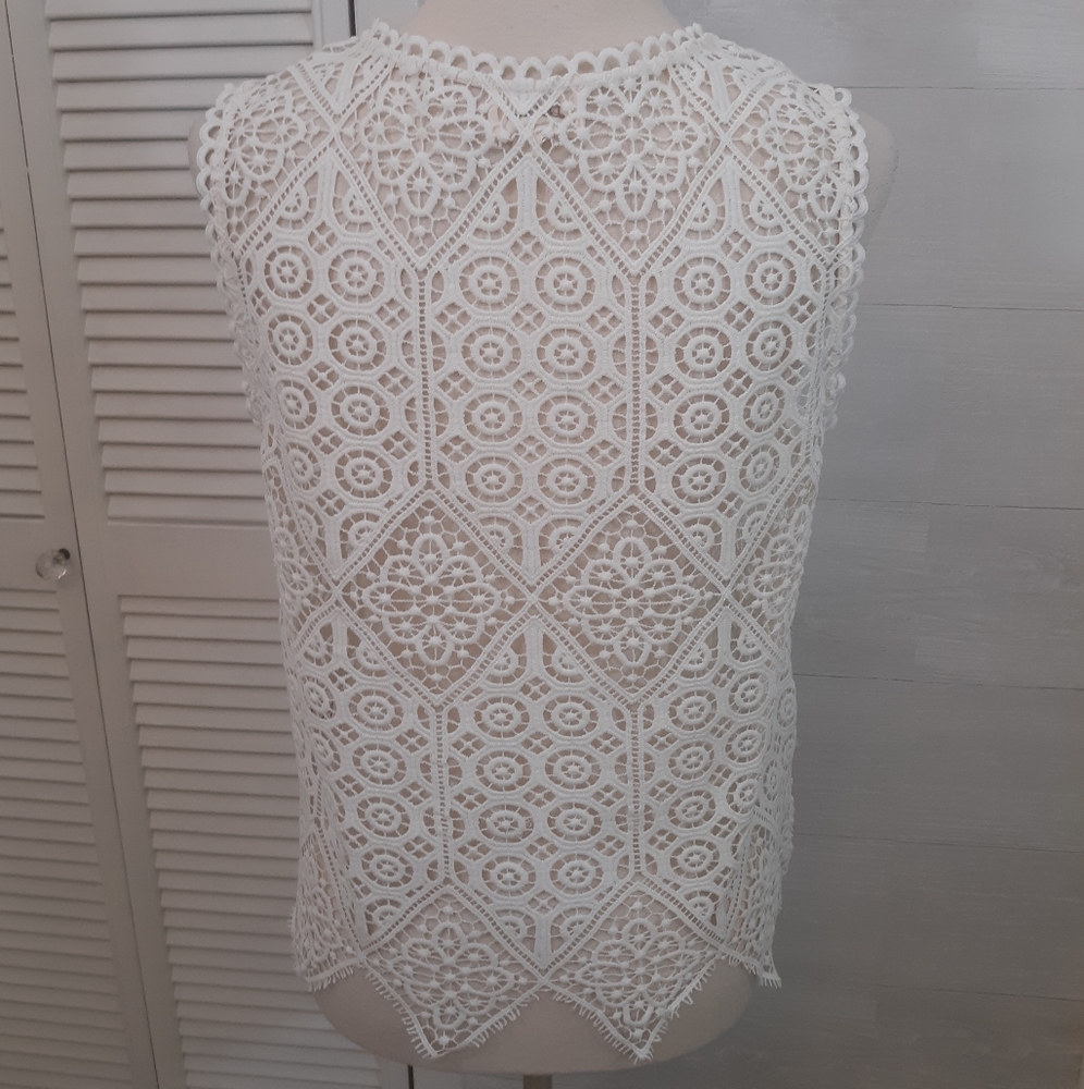 Anthro Deletta lace blouse top small *C - Picture 4 of 8
